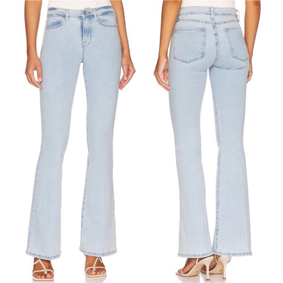 Frame Denim Denim - FRAME Denim Le High Flare Jeans in Atwood Light Wash Blue